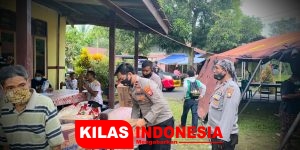 Polsek Galela Distribusi Bantuan ke Masyarakat Terdampak Banjir