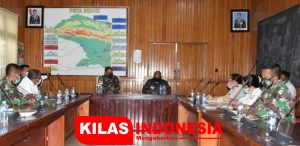 Rotasi Pasukan, Danrem 174 Merauke Pimpin Rapat Koordinasi Pencegahan Covid-19