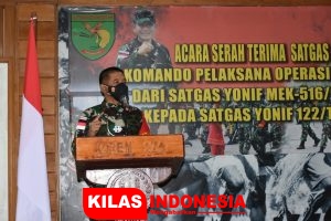 Danrem 174 Merauke Pimpin Serah Terima Satgas Pamtas RI-PNG