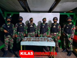 Satgas TNI Yonif 413 Kostrad Amankan Puluhan Paket Ganja Kering di Perbatasan RI-PNG
