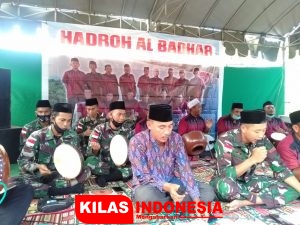 Bersama Warga Perbatasan RI-PNG, Satgas TNI Yonif 413 Kostrad Tampilkan Kolaborasi Musik Hadrah 