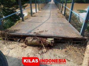 Jembatan Gantung di Kampung Bumi Agung Butuh Perhatian