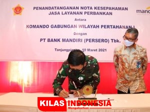 Pangkogabwilhan I Tandatangani Nota Kesepahaman Jasa Layanan Perbankan
