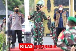 Panglima TNI Pimpin Apel Pasukan Penebalan Satgas Covid-19 di Kabupaten Blora
