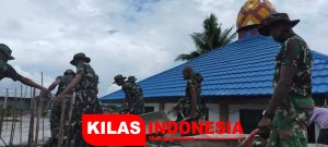 Prajurit TNI Yonif RK 751/VJS Bantu Pengecoran Masjid di Jayapura