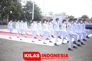 Pemda Haltim Gelar Upacara Pengibaran Merah Putih ke-76 Tahun di Pendopo Jiko Mobon