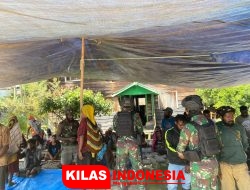 Peduli Warga Yang Berduka, Satgas Yonif Raider 142/KJ Kembali Hadir Beri Bantuan